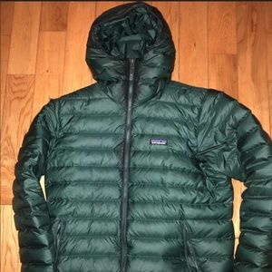 Patagonia Down Sweater Hoody Mens Medium Green
